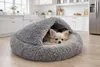 ODOL-PLUSZ Rundes Hundebett und Katzenbett 60cm, Grau, Produktbild-Vorschau 8