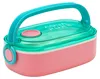Śniadaniówka Aqua Pure z zestawem sztućców 900 ml mint/pink Podgląd zdjęcia produktu 1