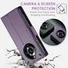 A purple phone case is shown on a cracked surface, with smaller inset images of black and purple phone cases. Produktbild-Vorschau