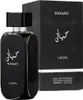 A black perfume bottle and its packaging are displayed against a white background. Náhled obrázku produktu