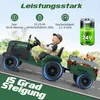 COSTWAY Elektrický traktor s přívěsem, 24V traktor s Náhled obrázku produktu 3