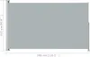 vidaXL Seitenmarkise Ausziehbar 220x300 cm Grau Produktbild-Vorschau 13