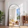Ganzkörperspiegel 180x86 cm Schwarz Gewölbter Standspiegel Produktbild-Vorschau 4