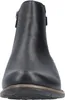 A close-up front view of a black leather ankle boot. Anteprima dell’immagine prodotto