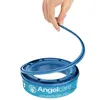 A hand is holding a blue plastic ring, which is part of a refill cassette for a diaper pail. Náhled obrázku produktu