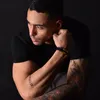 SERASAR | Bracelet en cuir pour hommes [Proud] avec or en Voir les images du produit 9