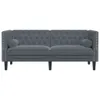 vidaXL Chesterfield-Sofa mit Nackenrollen 2-Sitzer Produktbild-Vorschau 4