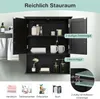 GOPLUS Hängeschrank Bad, Badschrank Holz mit verstellbarem Produktbild-Vorschau 3