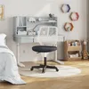 A child's bedroom with a desk, chair, and bed. Produktbild-Vorschau