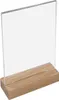 HMF 46942 Tischaufsteller mit Holzfuß Din A5 Acryl, Produktbild-Vorschau 1