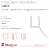 STEIGNER Duschtürdichtung UK12 80 cm (1 Stk.) Transparent - Produktbild-Vorschau 2