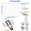 Product size and feature diagram for LED string lights. Produktbild-Vorschau