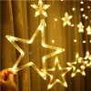 Svetelný záves 138LED USB - teplá biela KŚ19750 Náhľad obrázku produktu 12