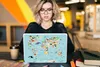 MuchoWow® Laptop Aufkleber Sticker Cover Weltkarte - Kinder Produktbild-Vorschau 5