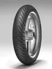 A motorcycle tire mounted on a silver rim, shown from the side against a plain gray background. Náhled obrázku produktu