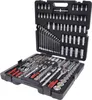 A black toolbox filled with various tools, including wrenches, sockets, and screwdrivers. Podgląd zdjęcia produktu