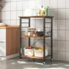 Rollbarer Schrank, rustikaler Frühstückstisch, Küchenwagen Produktbild-Vorschau 7