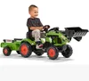 Tracteur à pédales Falk Claas avec remorque et pelle, vert, Voir les images du produit 3
