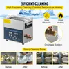 A collage showing a digital ultrasonic cleaner and before/after cleaning results for various items. Anteprima dell’immagine prodotto