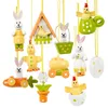 Holz Osterdeko zum Aufhängen Set 11-teilig Bunte Produktbild-Vorschau 1