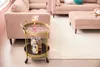 home24 Servierwagen - Keramik / Stahl - Marmor Braun Produktbild-Vorschau 3