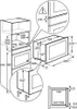 AEG 60cm Einbau-Mikrowelle / Touch-Bedienung / Display mit Uhr NMB6S171SB Maße Voir les images du produit