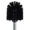 A close-up view of the head of a black toilet brush with a metal handle. Náhled obrázku produktu