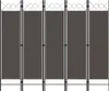 vidaXL Set di 5 divisori per ambienti, antracite, 200 x 180 Anteprima dell’immagine prodotto 6
