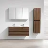 Doppelwaschtisch + Unterschrank 120 cm montiert Nussbaum Produktbild-Vorschau 2
