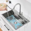 Cecipa Edelstahlspüle 70x45 cm Küchenspüle mit Stufe & Produktbild-Vorschau 10