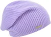 Seeberger Strickmütze-Beanie aus 100% Kaschmir im Rippmuster in lila