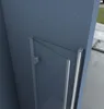 A close-up view of a shower door hinge and frame. Produktbild-Vorschau