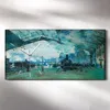 Wanduhr Bürouhr Leinwand Bild 60x30 Ankunft Zuges Gare Produktbild-Vorschau 2