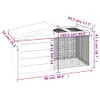 vidaXL Králíkárna hnědá 100,5x54x55 cm z masivního Náhled obrázku produktu 8