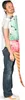 A person wearing a costume shaped like a three-scoop ice cream cone. Produktbild-Vorschau