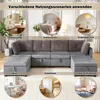 Merax Modulares U-Sofa mit Stauraum, 6-Sitzer Ecksofa Produktbild-Vorschau 7