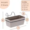 Blumenkasten Balkon 3er Set Balkonkasten mit Halterung Produktbild-Vorschau 2