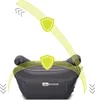 A car seat booster with protective shields and arrows indicating safety features. Náhľad obrázku produktu