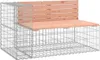 vidaXL Gartenbank aus Gabionen 244x71x65,5 cm Massivholz Produktbild-Vorschau 3