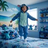Pyjama Onesie Kigurumi Kostüm für Kinder Lilo & Stitch 104 Produktbild-Vorschau 4