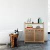 Relaxdays Wäschekorb mit Ablagen, 2 kippbare Wäschesammler, Produktbild-Vorschau 2