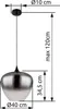 Diagram showing dimensions of a pendant lamp. Anteprima dell’immagine prodotto