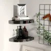 vidaXL Eck-Schweberegale 2 Stk. Hochglanz-Schwarz 25x25x3,8 Produktbild-Vorschau 9