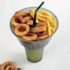 Bicchieri riutilizzabili per bevande e snack con cannucce Anteprima dell’immagine prodotto 5