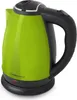 A green electric kettle with a black handle and base. Náhľad obrázku produktu