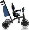 A studio shot of a blue and black children's tricycle against a white background. Anteprima dell’immagine prodotto