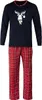 Schlafanzug Herren Lang Pyjama Baumwolle Zweiteiliges Set Produktbild-Vorschau 2