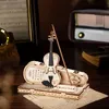 Baukasten Robotime Violin TG604K Holz 14,5 x 7,5 x 15 cm Produktbild-Vorschau 2