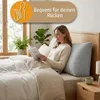 Keilkissen Rückenkissen Lesekissen für Bett Sofa & Couch Produktbild-Vorschau 4