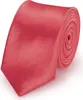 Krawatte Lachs slim aus Polyester einfarbig uni schmale 5 Produktbild-Vorschau 1